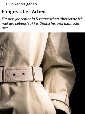 cover image of Einiges über Arbeit